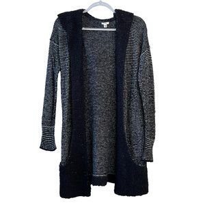 20. Anthropologie Ecote Sherpa Knit Hooded Cardigan Sz Small